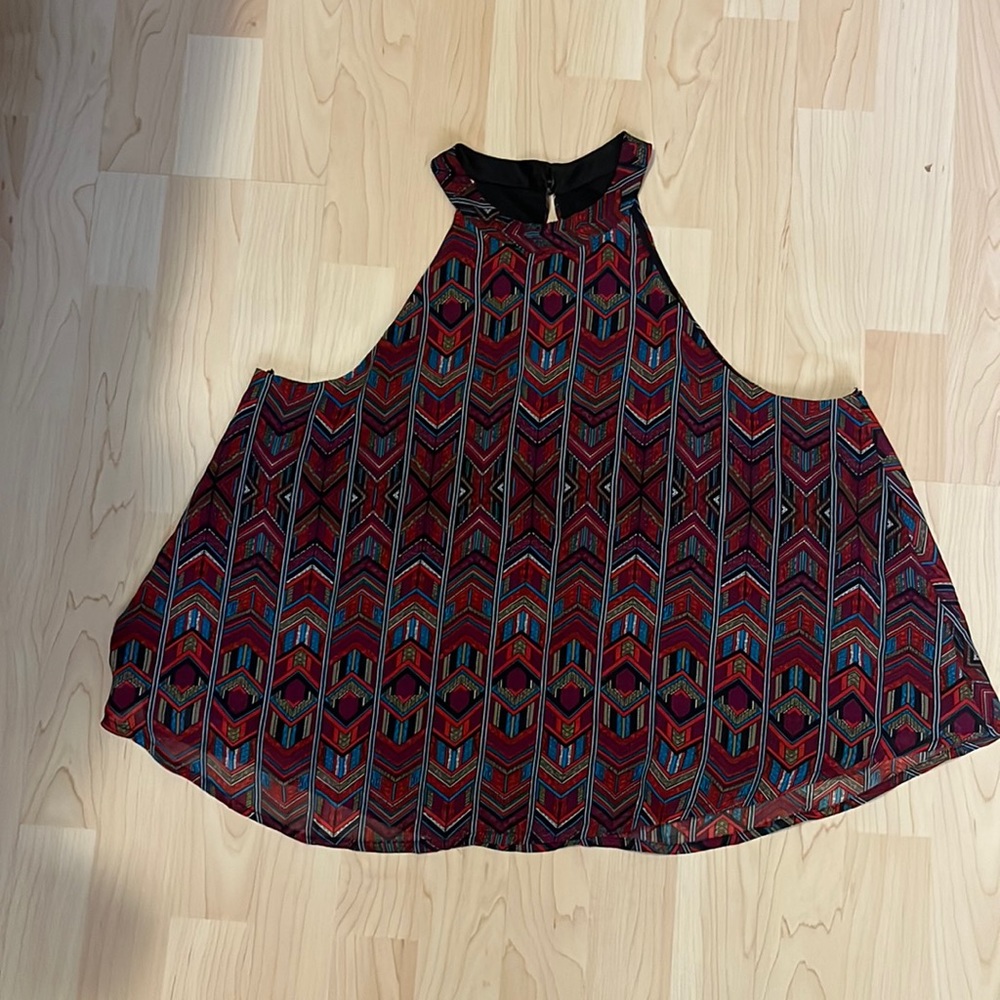 Flowing blouse with high neck